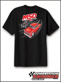 MSD-95136  MSD Racer T-Shirt Black 100% Preshrunk Cotton, (X-Large)
